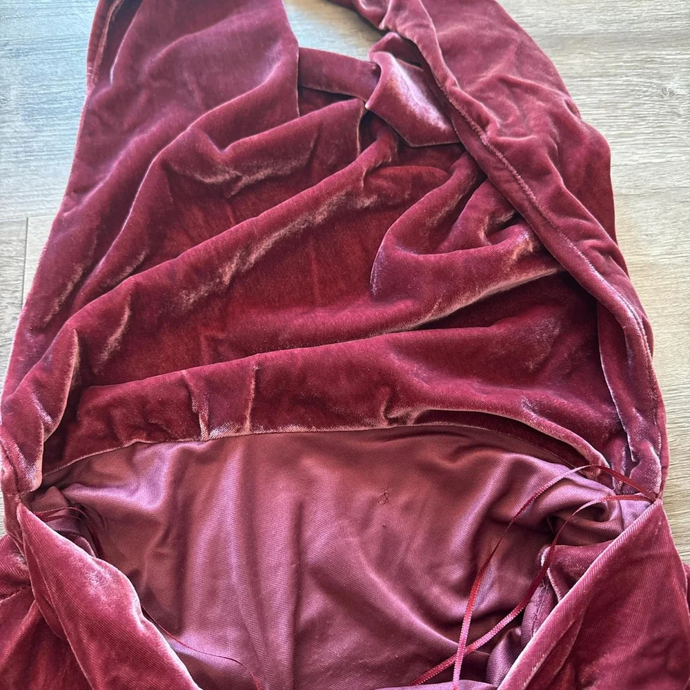 ZARA ELEGENCE VELVET OPEN BACK MIDI DRESS - SIZE XS - BRAND NEW WITH TAG - Picture 8 of 8